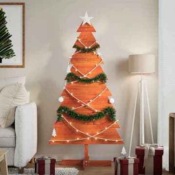 vidaXL Kerstdecoratie kerstboom 150 cm massief grenenhout, Verzenden, Nieuw