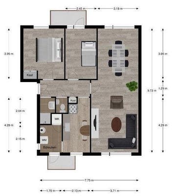 Appartement te huur in Maastricht - 36 m² - 3 kamer(s) - 3, Appartement, Maastricht, Limburg