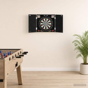 vidaXL Dartbord Kabinet Zwart eiken 56 x 12 x 53,5 cm, Verzenden, Nieuw