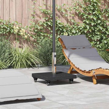 vidaXL Parasolvoet 30 kg Zwart Graniet Vierkant, Verzenden, Nieuw, Minder dan 1 meter, Parasolvoet