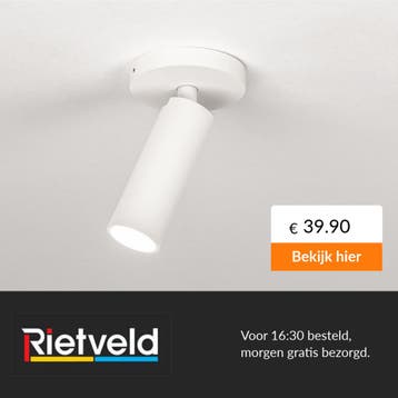 Rietveld-Spots-Wit-Aluminium, Verzenden, Nieuw