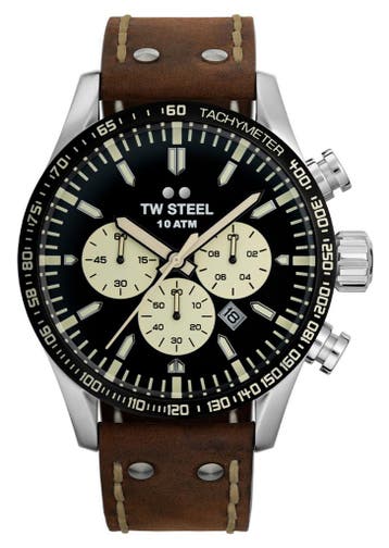 TW Steel VS120 Volante  chronograaf horloge 48 mm, Overige merken, Staal, Verzenden, Polshorloge