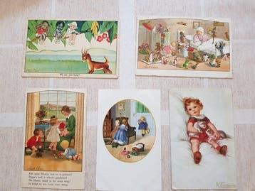 Nederland en diverse landen - Fantasie - Kinder tafereeltjes, Gelopen
