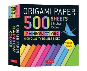 Origami Paper 500 sheets Rainbow Colors 6 (15 cm): Tuttle, Verzenden, Nieuw
