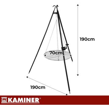 Kaminer Driepoot tuinbarbecue 190 cm met roestvrijstalen..., Ophalen of Verzenden, Nieuw