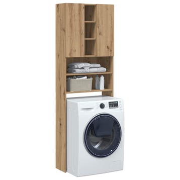 vidaXL Wasmachinekast 64x25,5x190 cm artisanaal eikenkleur, Witgoed en Apparatuur, Wasmachines, Verzenden, Nieuw