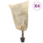 vidaXL Plantenhoezen met trekkoord 4 st 70 g/m² 0,8x1,2 m, Verzenden, Nieuw
