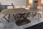 Uitschuifbare eettafel INCEPTION 130-190cm roest ovaal, Ophalen of Verzenden, Nieuw