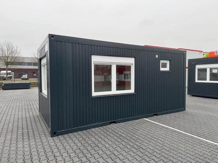 Kantoorunit 6 x 3 meter – Keuken + Toilet (Antraciet), Zakelijke goederen, Machines en Bouw | Keten en Containers