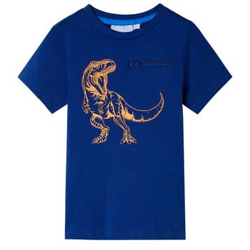 vidaXL Kindershirt met korte mouwen 116 donkerblauw, Verzenden, Nieuw