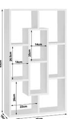 Witte Zwevende Wandplank met 8 Vakken, Huis en Inrichting, Kasten | Wandmeubels, Verzenden, Nieuw