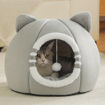 Knus Kattenmandje met Zachte Mat - Een Veilig Nest voor Jouw, Dieren en Toebehoren, Verzenden, Nieuw