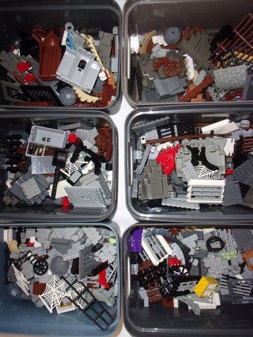 Lego - Assorti - 1,9 kg Lego (netto) - met veel kasteel, Nieuw