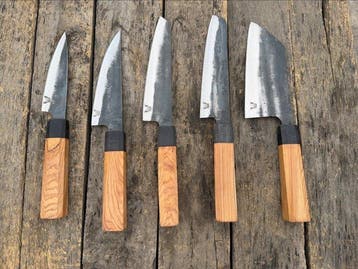 Keukenmes - Handgemaakte verzamelingschefmeset (5) Japans
