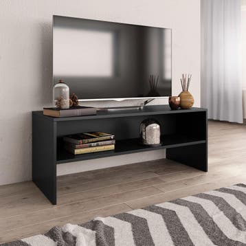 vidaXL Tv-meubel 100x40x40 cm bewerkt hout zwart, 100 tot 150 cm, Verzenden, Nieuw, Minder dan 100 cm