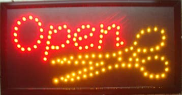 OPEN kapper lamp LED verlichting reclame bord lichtbak barbe, Verzenden, Nieuw in verpakking