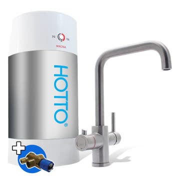 HOTTO Combi 8L – Quadro RVS 3-in-1 Kraan met Inlaatcombi, Huis en Inrichting, Ophalen of Verzenden, Nieuw