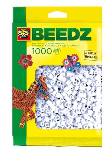 Strijkkralen wit 1000st (Basis knutselmateriaal), Kinderen en Baby's, Speelgoed | Educatief en Creatief, Verzenden, Nieuw, Knutselen