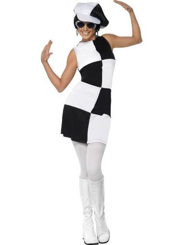 60s partygirl zwart/wit, Ophalen of Verzenden, Nieuw