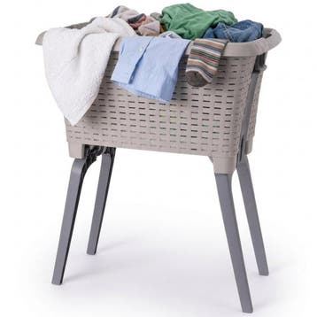 Wasmand op poten creme 38 liter 39 x 59 x 29 cm kunststof, Tuin en Terras, Droogmolens en Wasrekken, Verzenden, Nieuw