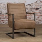 *WOONWINKEL* Tower Living Rocca Stoere Fauteuil Industrieel, Huis en Inrichting, Fauteuils, Verzenden, Nieuw, Stof