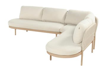Hartman Bilboa ronde hoekbank - Cappuccino, Verzenden, Nieuw, Overige materialen, Loungeset