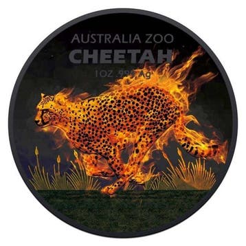 Australië. 1 Dollar 2021 1oz Australia Silver Zoo Burning