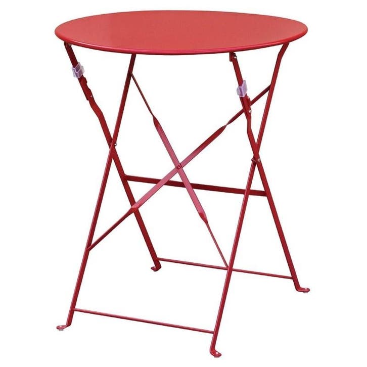 Inklapbare Tafel | Staal | Rood | In-/Outdoor |, Zakelijke goederen, Horeca | Keukenapparatuur, Nieuw in verpakking, Verzenden