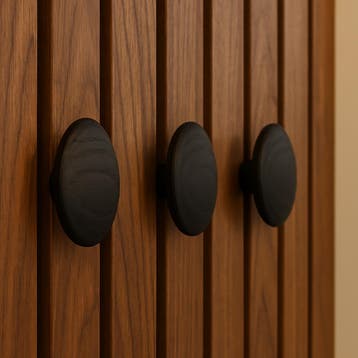 Wandknop - Afimera - Zwart Eiken Knop, Ophalen of Verzenden, Nieuw, Hout