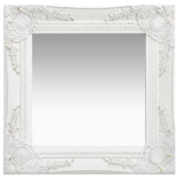 vidaXL Wandspiegel barok stijl 40x40 cm wit, Verzenden, Nieuw