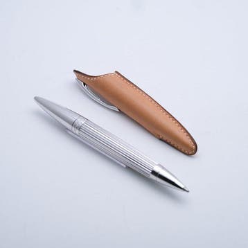 Jorg Hysek - Silver Ballpoint with leather pouch - Zonder, Nieuw
