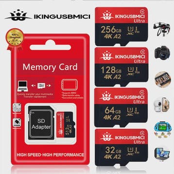 Snelle Micro SD Kaart (32GB-512GB) - U3, V30, A2 - Hoge Kwal, Verzenden, Nieuw