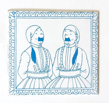 Tintin, Kuifje - 1 - Plaque émaillée Tintin Dupond et, Nieuw