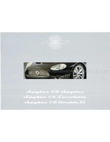 2003 SPYKER CARS C8 BROCHURE ENGELS, Nieuw, Author