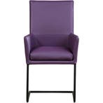 Set van 8 Leren eetkamerstoelen Ruler - Toledo Aubergine, Ophalen of Verzenden, Nieuw, Leer, Vijf, Zes of meer stoelen