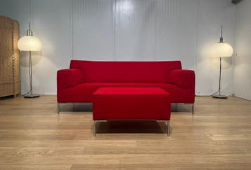 NIEUWSTAAT Design on Stock Bloq Bank Ploegwol NP €5.000, Huis en Inrichting, Banken | Bankstellen, 75 tot 100 cm, Ophalen of Verzenden