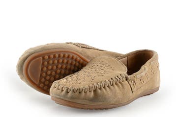 Manfield Loafers in maat 37 Beige, Verzenden, Beige, Overige typen, Zo goed als nieuw