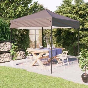 vidaXL Partytent inklapbaar 3x3 m taupe, Verzenden, Nieuw, Partytent