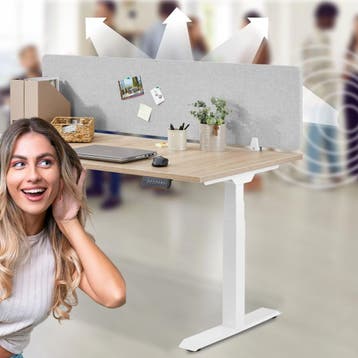 Bureauscheidingswand Noisy met afgeronde hoeken, Huis en Inrichting, Verzenden, Nieuw