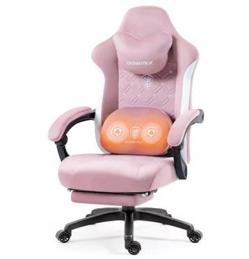 Gamingstoel met Massage, Verwarming, Voetsteun en Comfort, Verzenden, Nieuw, Stof