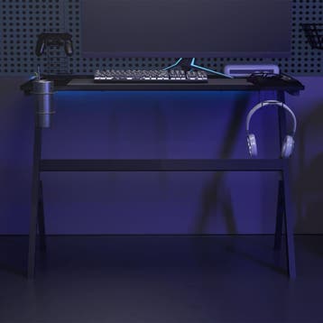 vidaXL Gamingbureau met Y-vormige poten LED 110x60x75 cm, Huis en Inrichting, Verzenden, Nieuw