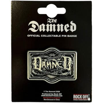 The Damned The Black Album Logo - Pin officiële merchandise, Ophalen of Verzenden, Nieuw, Kleding