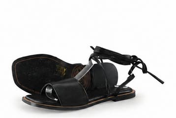Shabbies Amsterdam Sandalen in maat 38 Zwart, Shabbies Amsterdam, Verzenden, Zwart, Sandalen of Muiltjes