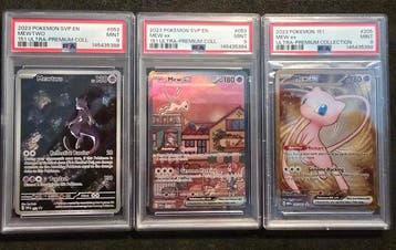 Pokémon - 3 Graded card - Mewtwo, Mew Foil, Full art - PSA 9, Hobby en Vrije tijd, Verzamelkaartspellen | Pokémon, Nieuw