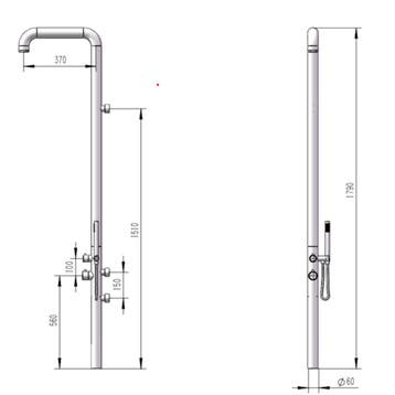Buitendouche Fortifura Outdoor Original Wandmodel Met, Ophalen of Verzenden, Nieuw