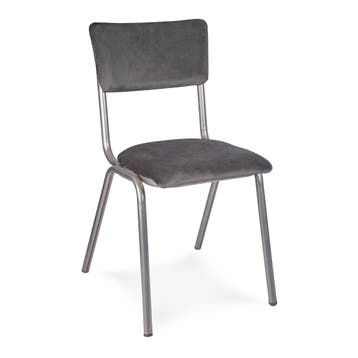 Stoel Old School - Stapelbaar - Vintage Metal - Antraciet -, Verzenden, Nieuw in verpakking
