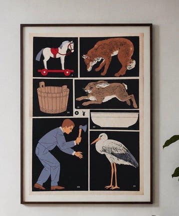 Josef Fogas - Silkscreen original industrial poster - jaren