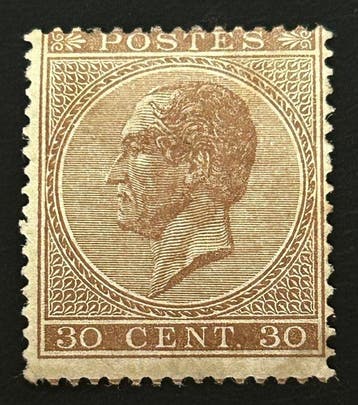 België 1865/1866 - Leopold I in profiel - 30 centimes, Gestempeld