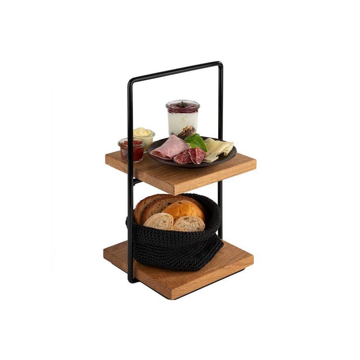 GGM Gastro | Etagère - PERFECTO SMALL - 2-laags - vierkant -, Zakelijke goederen, Horeca | Keukenapparatuur, Verzenden