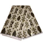 Afrikaanse stof - Groene symbols - Polycotton, Ophalen of Verzenden, Nieuw